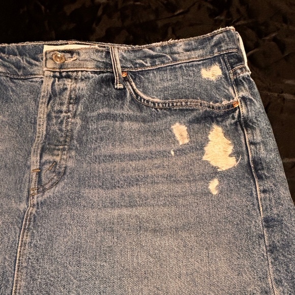 NWOT Mother Superior The Vagabond Mini Fray- Mini Skirt Size 10/30 W18/H21/L14.5 - Picture 4 of 13